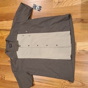 NWT Steady Clothing Vintage 3 Star Bowling Short Sleeve Shirt M
